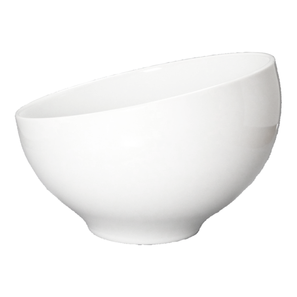 00850877 スタイリッシュ麺丼 1 スラント（白） 18㎝丸ボール 17.8×12×8.3㎝ 1130㏄ P.38 ￥4100（税抜）