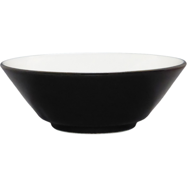 00910731 黒釉（中白） 切立6.8丼（厚口） 20.1×7.7㎝ 1000㏄ P.65 ￥2300（税抜）