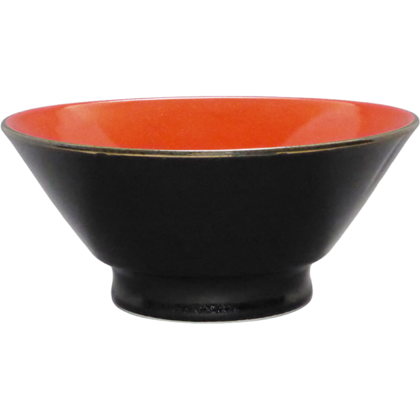 00930687 柚子黒（中赤） 切立高台7寸丼  21×9.2㎝ 1280㏄ P.69 ￥3100（税抜）