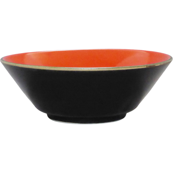 00930730 柚子黒（中赤） 切立6.3丼（厚口） 19.6×7㎝ 900㏄ P.69 ￥2200（税抜）
