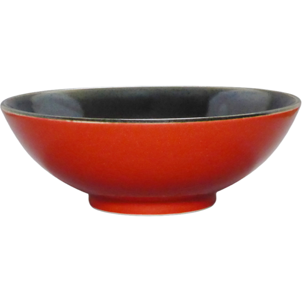 00940814 柚子赤（中黒） 丸6寸丼  18.2×6.4㎝ 700㏄ P.70 ￥2100（税抜）