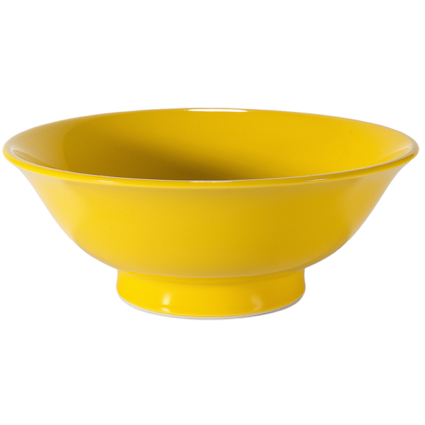 01020714 ウルトライエロー 7寸反高台丼 21.2×8.4㎝ 1200㏄ P.59 ￥2700（税抜）