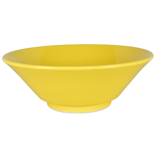 01020994 新形状（反丼） ウルトライエロー 新型切立7寸丼（リム無） 21×7.5㎝ 950㏄ P.57 ￥2500（税抜）
