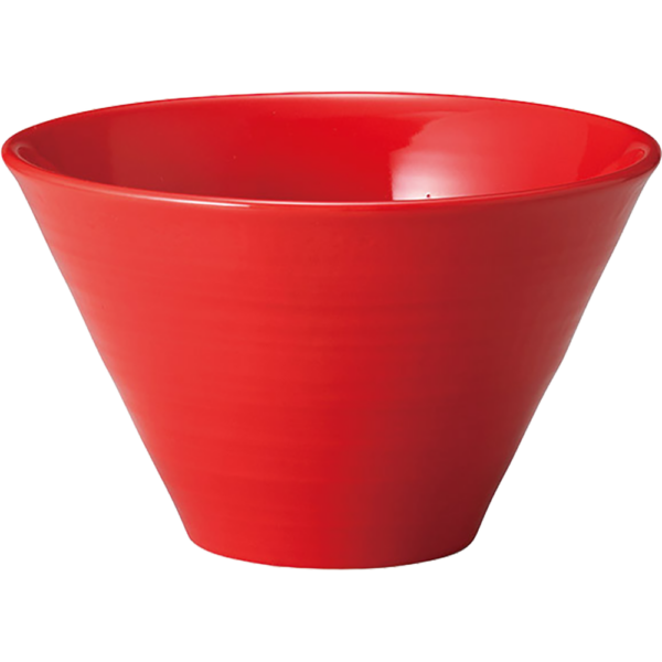 01051313 特選麺の器 15 赤 6寸薄筋富士丼 18.4×11.3㎝ 1300㏄ P.168 ￥2800（税抜）