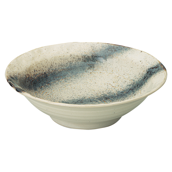 01071273 ﾒｶﾞ丼･ｷﾞｶﾞ丼 3 銀河 石目リム尺鉢 30.7×9㎝ P.8 ￥7300（税抜）