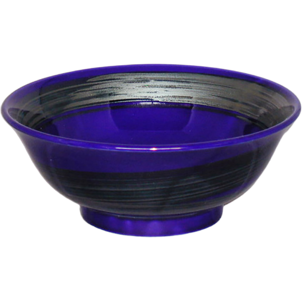 01090059 特選麺の器 5 銀彩ブルー 丸反7寸丼 20.8×8.3㎝ 1310㏄ P.158 ￥2600（税抜）