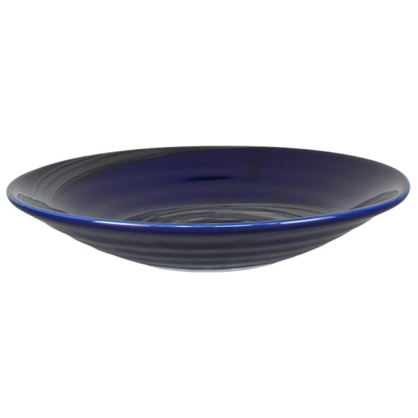 01090694 めん皿・めん鉢 2 銀彩ブルー リップル8寸鉢 26.2×6.2㎝ P.35 ￥2800（税抜）