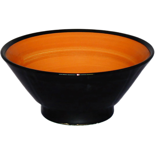 01100687 特選麺の器 21 オレンジ 切立高台7寸丼  21×9.1㎝ P.174 ￥2950（税抜）