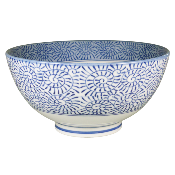 01120157 タコ唐草 青 5寸種丼 15.5×7.5㎝ 700㏄ P.51 ￥2100（税抜）