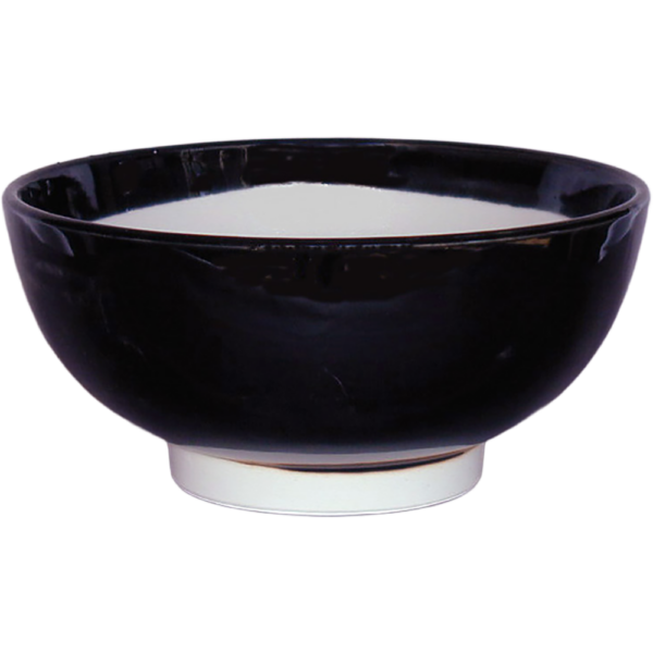 01160698 特選麺の器 22 黒（目無） 6寸深口丼  18.5×9㎝ P.175 ￥2250（税抜）
