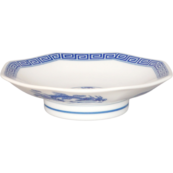 01200042 銅判竜 八角6寸高台皿  18.3×4.6㎝ P.145 ￥2550（税抜）