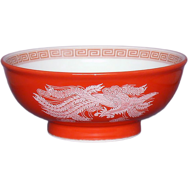 01220046 特選麺の器 7 赤釉白竜 6.5玉丼  20.5×7.8㎝ 1100㏄ P.160 ￥4100（税抜）