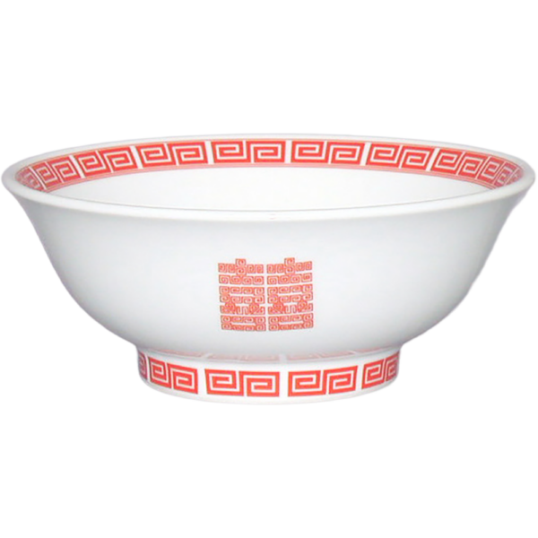 01240058 特選麺の器 5 雷門（レッド） 丸反6.5丼  19.8×8.5㎝ 1250㏄ P.158 ￥3300（税抜）