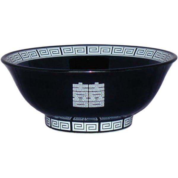 01260449 特選麺の器 5 雷門（白盛） 黒釉丸反7寸丼  20.8×8.3㎝ 1310㏄ P.158 ￥4000（税抜）