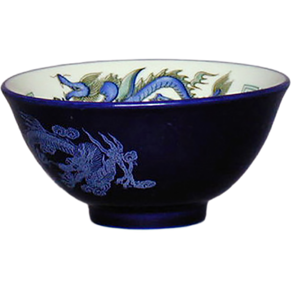 01310035 ルリ白竜 3.8スープ碗  11.5×5.8㎝ 250㏄ P.146 ￥1750（税抜）