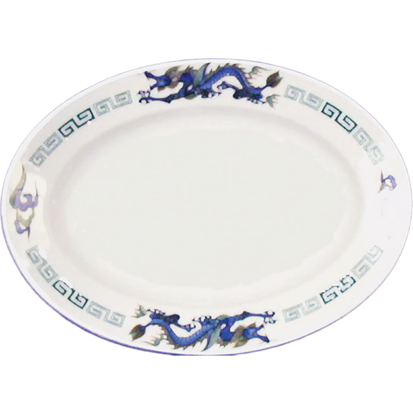 01310076 ルリ白竜 9吋プラター  23.5×17㎝ P.146 ￥2600（税抜）