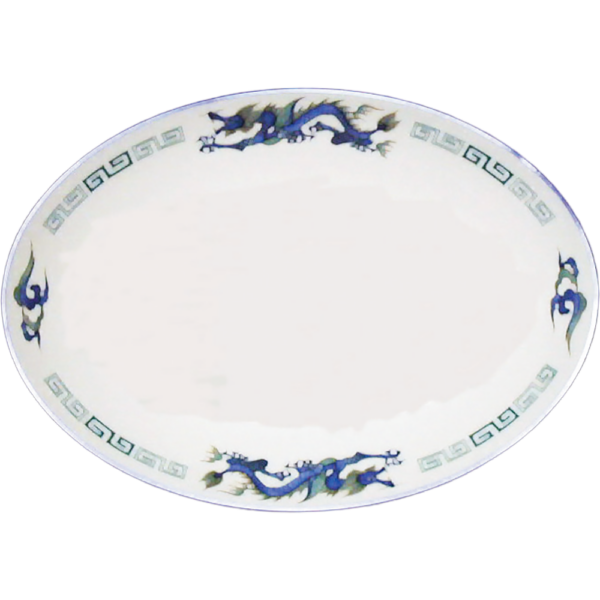 01310085 ルリ白竜 8吋メタプラター  21.5×15.5×3.2㎝ P.146 ￥2500（税抜）