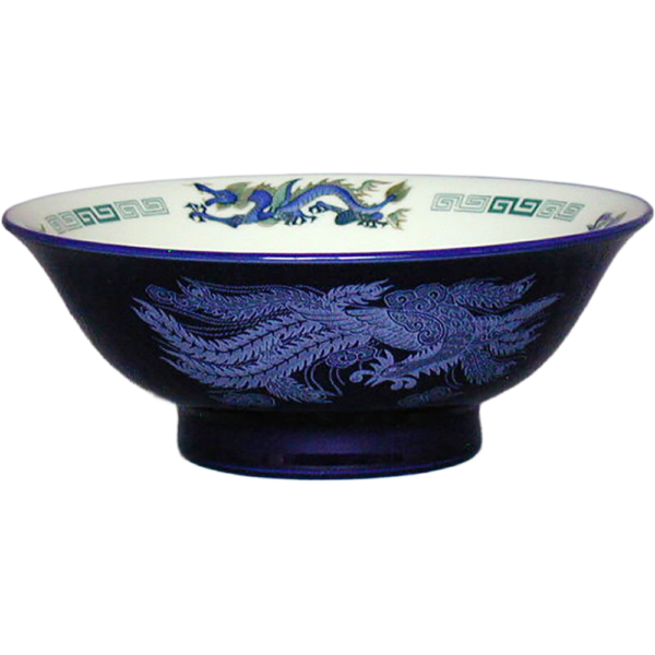 01310784 ルリ白竜 6.3反高台丼  18.5×8㎝ 850㏄ P.146 ￥2800（税抜）