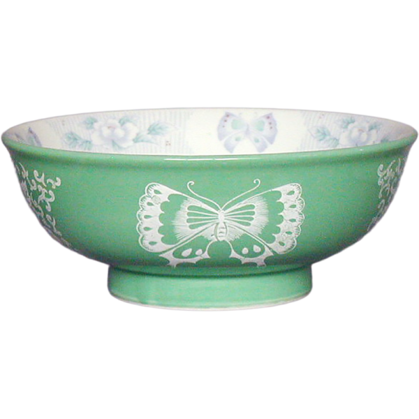 01320048 ヒスイ花蝶 7寸玉丼  22×9㎝ 1600㏄ P.147 ￥6300（税抜）