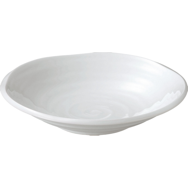 01410828 鳴門 白2 21㎝深皿 21×4㎝ P.121 ￥700（税抜）