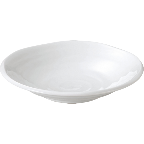 01410829 鳴門 白2 24㎝深皿 24.4×5㎝ P.121 ￥1100（税抜）
