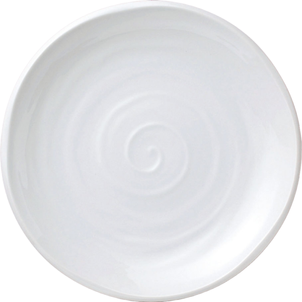 01410853 鳴門 白2 25㎝皿 24.8×3.3㎝ P.121 ￥1100（税抜）