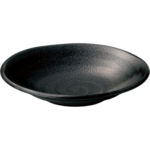 01420828 鳴門 黒耀 2 21㎝深皿 21.5×4㎝ P.123 ￥800（税抜）