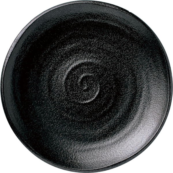 01420853 鳴門 黒耀 2 25㎝皿 24.8×3.3㎝ P.123 ￥1200（税抜）