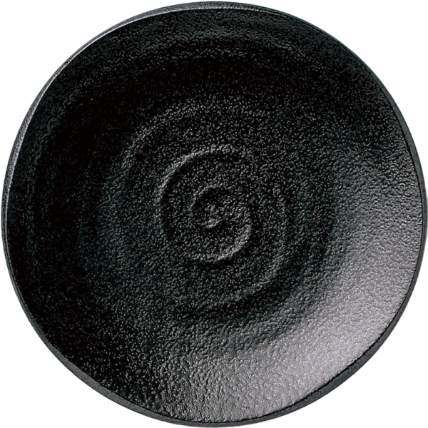 01420854 鳴門 黒耀 2 21㎝皿 21.3×2.5㎝ P.123 ￥800（税抜）
