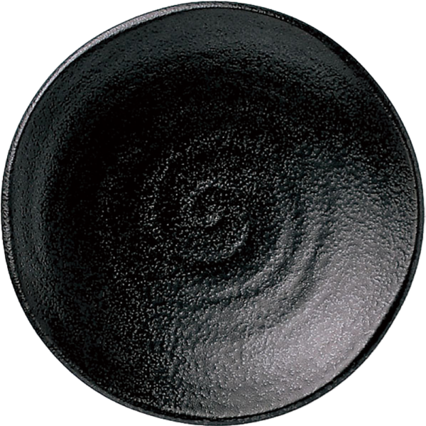 01420855 鳴門 黒耀 2 16㎝皿 16.3×2.5㎝ P.123 ￥600（税抜）