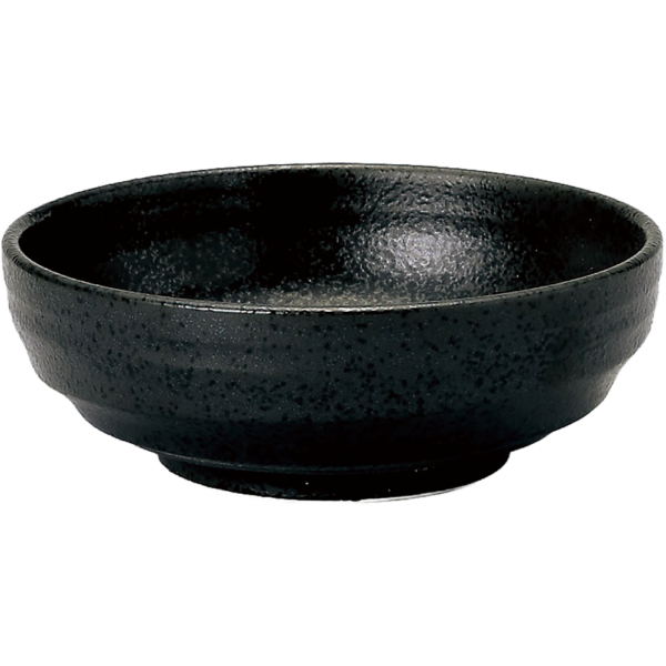 01421088 鳴門 黒耀 2 9㎝浅鉢 9.4×3.8㎝ 120㏄ P.123 ￥600（税抜）