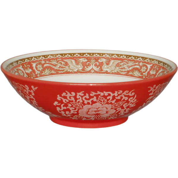 01480055 特選麺の器 8 紅鳳凰 丸6.8丼  20.7×6.3㎝ 950㏄ P.161 ￥3050（税抜）