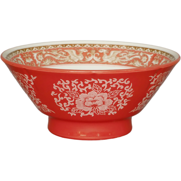 01480687 特選麺の器 8 紅鳳凰 切立高台7寸丼  21×9.1㎝ 1280㏄ P.161 ￥3600（税抜）