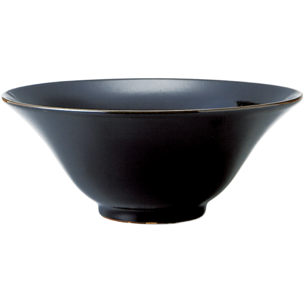 01581136 特選麺の器 24 柚子黒天目 桂林丼（大） 22.3×9㎝ 1400㏄ P.177 ￥2400（税抜）
