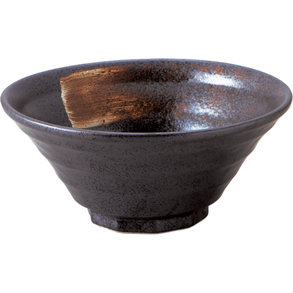 01600454 特選麺の器 19 黒結晶 鳴門6.5反丼 20×8.9㎝ 1100㏄ P.172 ￥2200（税抜）