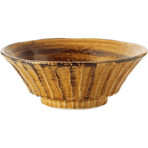 01610491 特選麺の器 17 飴班点 7寸しのぎ丼（SHOWA） 21×8㎝ 1100㏄ P.170 ￥2400（税抜）