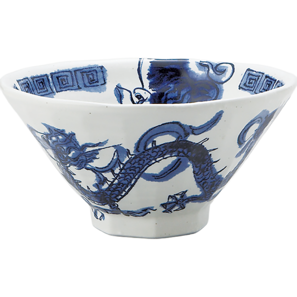 01680450 特選麺の器 16 龍虎青 八角6.3丼 19×9.7㎝ 1160㏄ P.169 ￥2800（税抜）