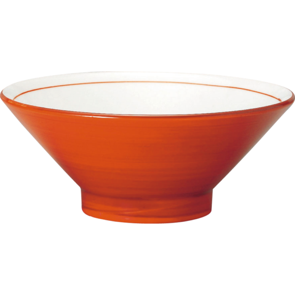 01840936 特選麺の器 14 朱巻 切立高台20㎝丼 19.8×8㎝ 990㏄ P.167 ￥1500（税抜）