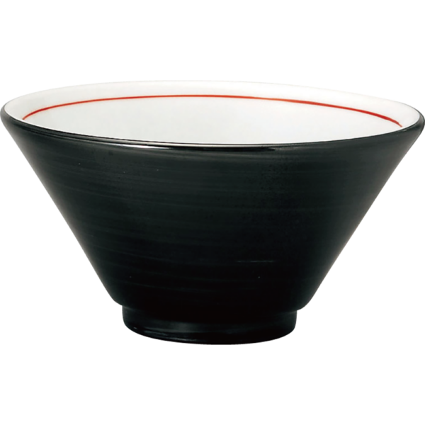 01850499 特選麺の器 13 黒巻 切立12㎝深丼 12.2×7㎝ 350㏄ P.166 ￥900（税抜）