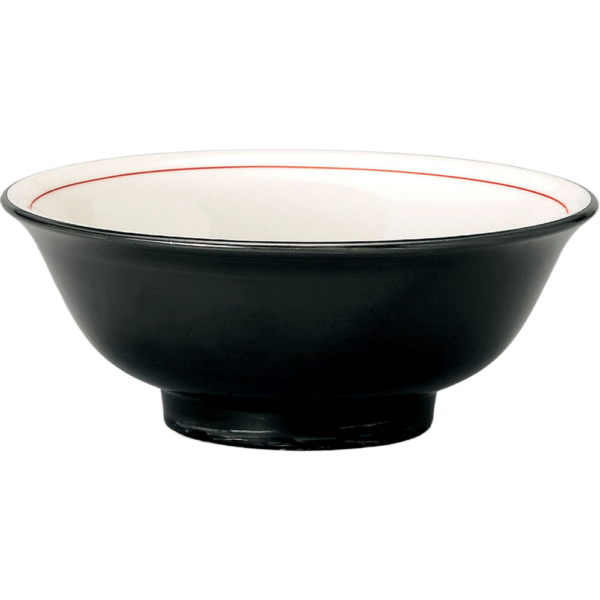 01850903 特選麺の器 14 黒巻 反高台21㎝丼 20.3×8.4㎝ 1280㏄ P.167 ￥1600（税抜）
