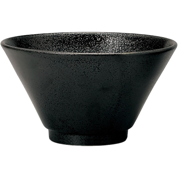 01860497 特選麺の器 13 黒耀 切立15㎝深丼 14.8×8.5㎝ 600㏄ P.166 ￥1100（税抜）