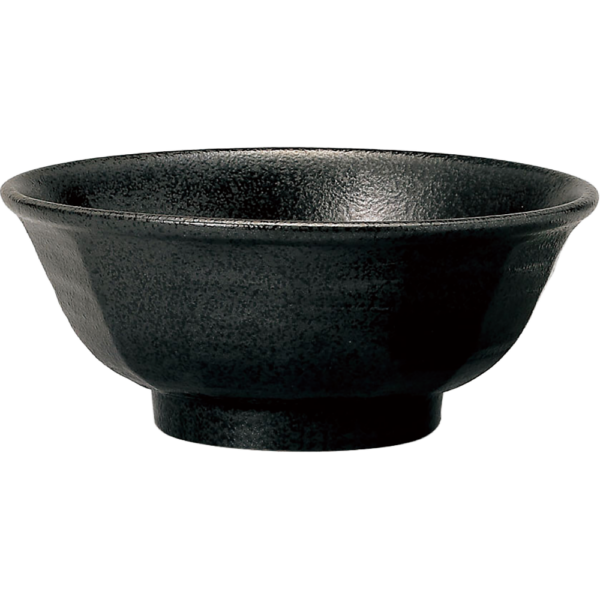 01860729 特選麺の器 12 黒耀 21㎝けずり丼 20.7×8.3㎝ 1250㏄ P.165 ￥1300（税抜）