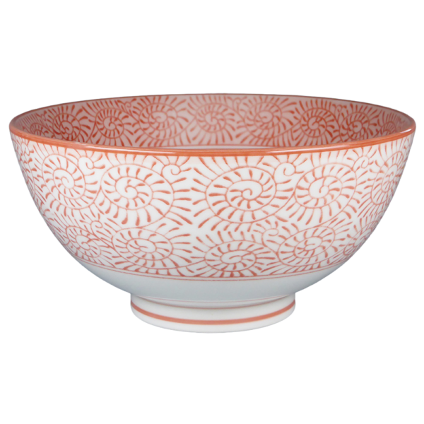 01970157 タコ唐草 赤 5寸種丼 15.5×7.5㎝ 700㏄ P.51 ￥2150（税抜）