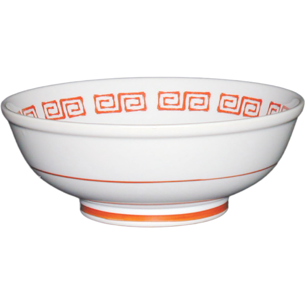 02150048 特選麺の器 4 手描風赤雷門 7寸玉丼  21.8×7.5㎝ 1400㏄ P.157 ￥4850（税抜）