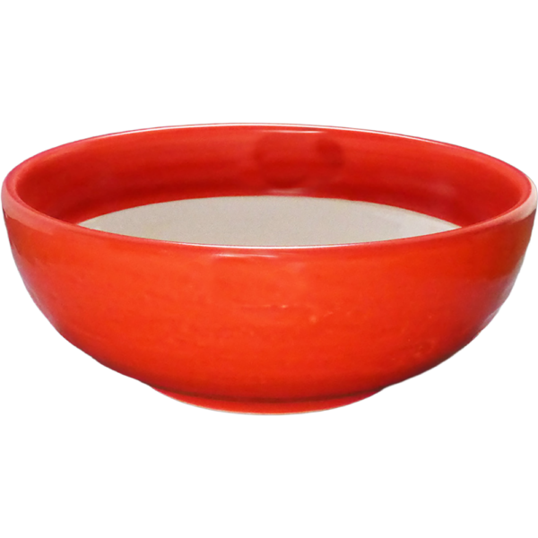 02230568 特選麺の器 8 レッド釉（塗り分け） 石目麺丼（大） 21.7×8.2㎝ 1850㏄ P.161 ￥5500（税抜）