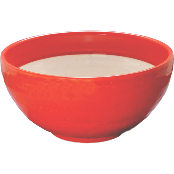 02230683 特選麺の器 8 レッド釉（塗り分け） 石目6寸丼 19.5×9.3㎝ 1670㏄ P.161 ￥5500（税抜）