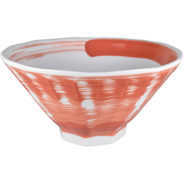 02350450 ｵﾘｼﾞﾅﾙ八角6.3丼・龍神丼 一筆 朱 八角6.3丼 19×9.7㎝ 1160㏄ P.49 ￥3000（税抜）