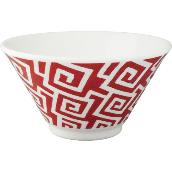 02370429 特選麺の器 28 朱雷門 切立19㎝深丼 18.8×10.2㎝ 1200㏄ P.181 ￥3600（税抜）