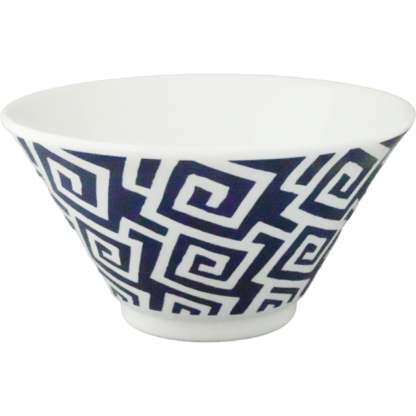 02380429 特選麺の器 28 藍雷門 切立19㎝深丼 18.8×10.2㎝ 1200㏄ P.181 ￥3600（税抜）