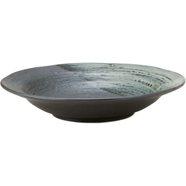 02460374 めん皿・めん鉢 3 白流しかけわけ 8寸麺皿 24.5×4.7㎝ P.36 ￥1800（税抜）